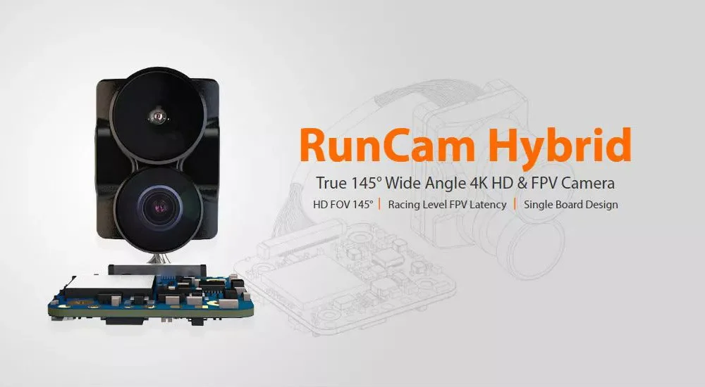 Runcam Hybrid, cámara doble lente y 4K para drones de carreras