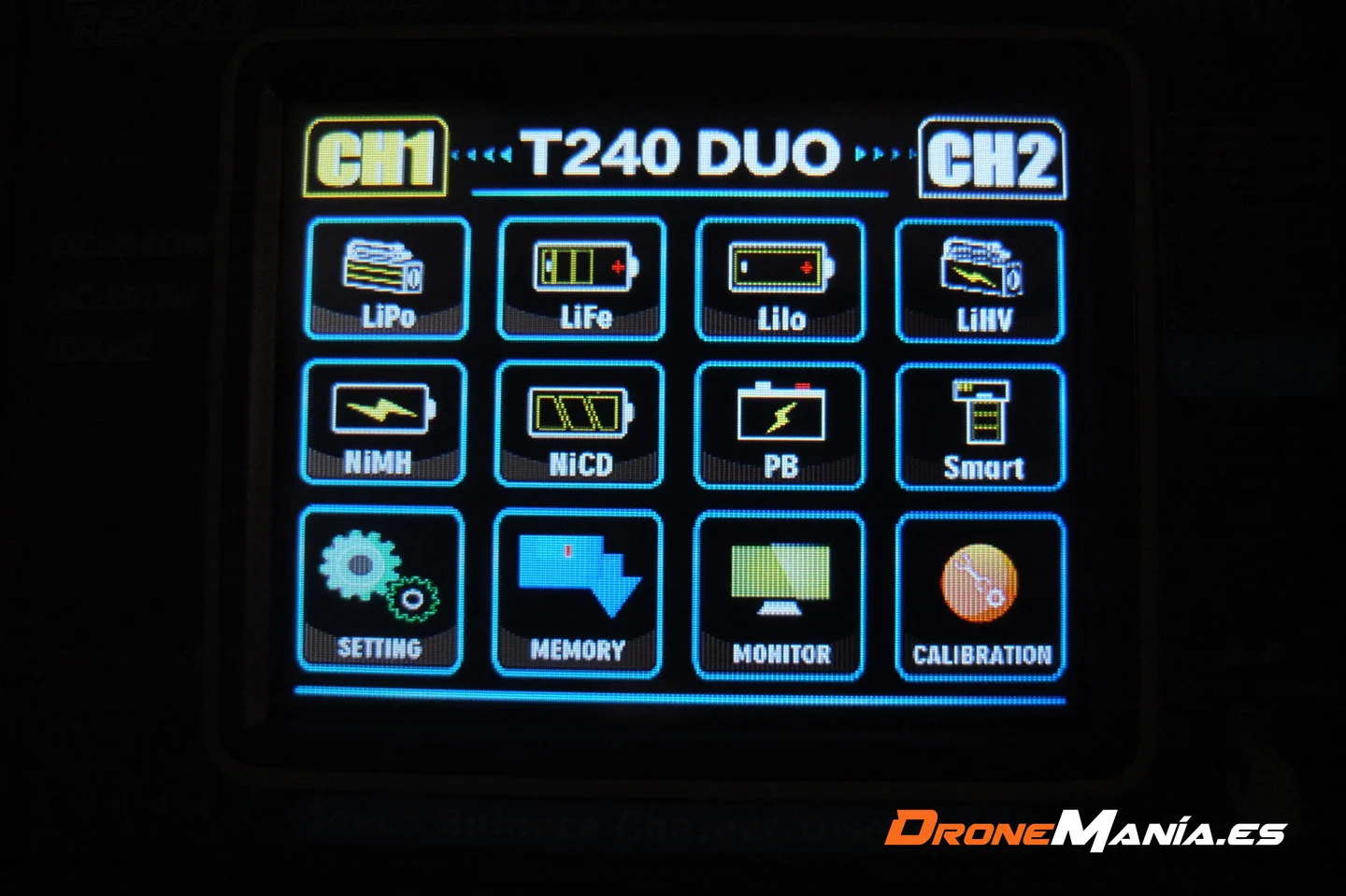 htrc t240 duo menu